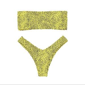 Zaful Bandeau High Cut Bikini Set